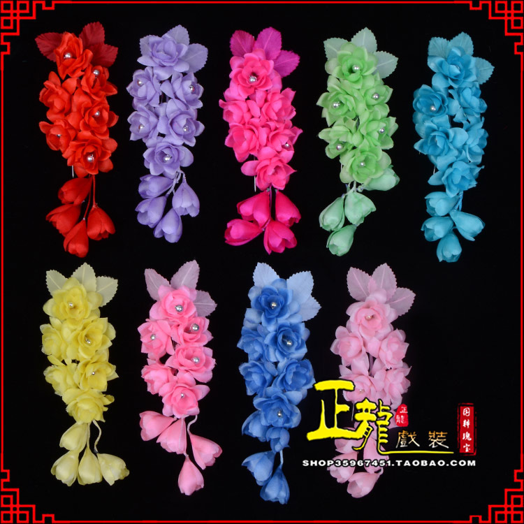 石龙鬓花头饰小花头花 真丝绢花