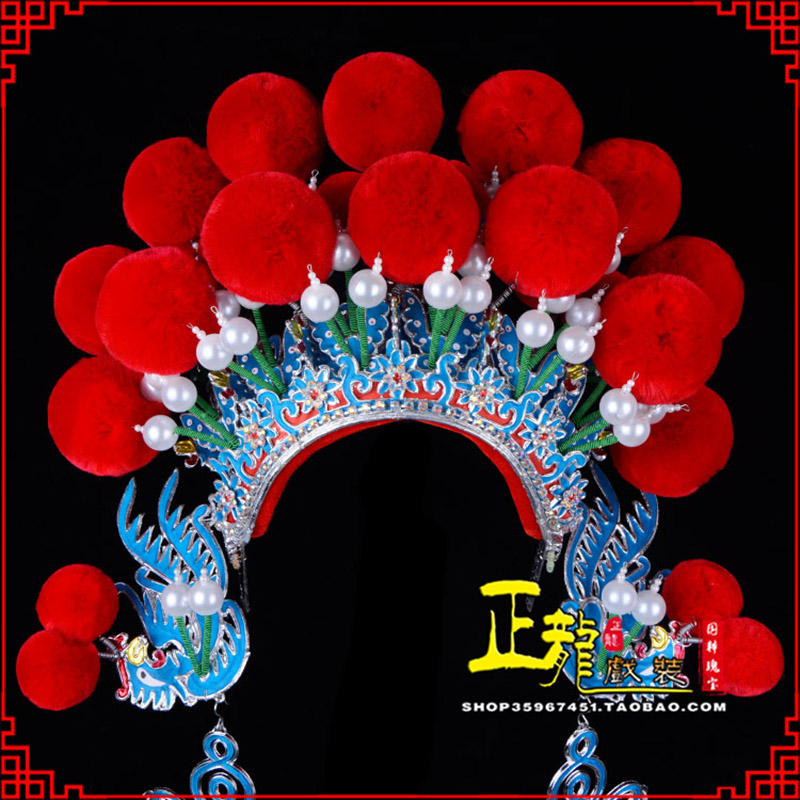 石龙戏曲盔帽武旦穆桂英花木兰女将 中档七星帽