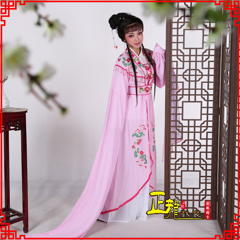 石龙花旦黄梅戏服古装戏服水袖戏剧假云肩长披