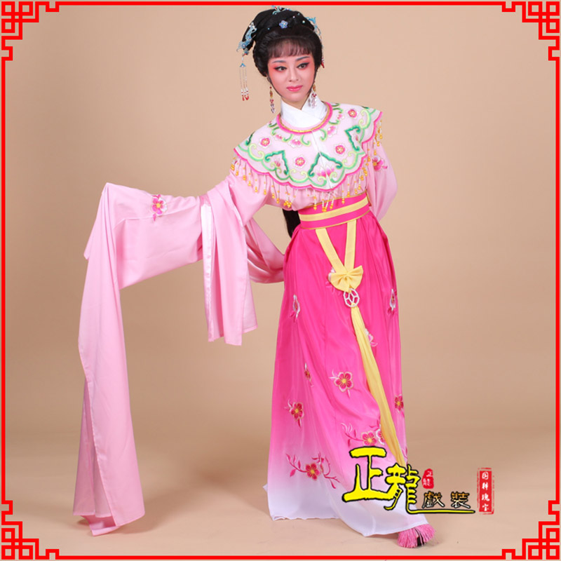 石龙水袖青衣练功花旦服 梅花古装衣